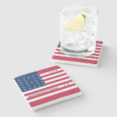 愛国的なビキニ環礁の旗 ストーンコースター (横)