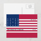 愛国的なビキニ環礁の旗 ポストカード (正面/裏面)