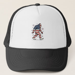 愛国的なビッグフットのヴィンテージ彫刻Tシャツデザイン_1 キャップ