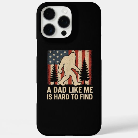 愛国的なビッグフット 俺みたいなお父さんは見つかりにくいだろ Fu Case-Mate iPhoneケース (裏面)