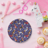 愛国的なビーグルドッグパターン紙プレート ペーパープレート (パーティー)