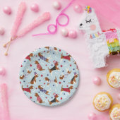 愛国的なビーグル犬のパターン ペーパープレート (パーティー)