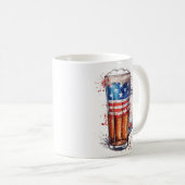 愛国的なビールマグ コーヒーマグカップ (正面右)