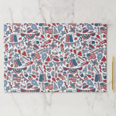 愛国的なピクニックパターン紙ランチョンマット ペーパーパッド (インサイチュ)
