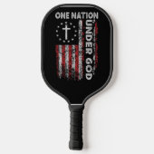 愛国的なピックボールパドル:神の下の一つの国 ピックルボールラケット (裏面)