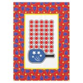 愛国的なピックボール赤白青アメリカ国旗 テーブルクロス (正面)