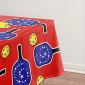 愛国的なピックボール赤白青アメリカ国旗 テーブルクロス (インサイチュ)