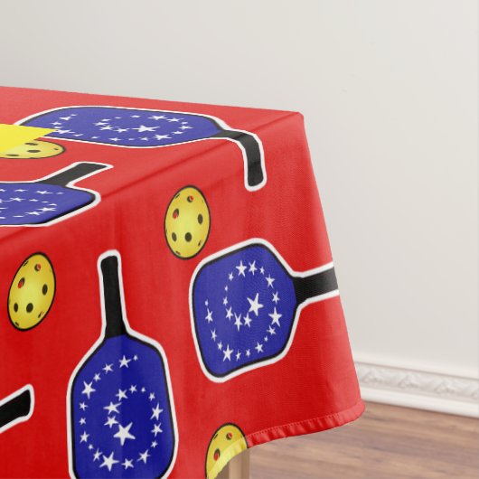 愛国的なピックボール赤白青アメリカ国旗 テーブルクロス (インサイチュ)