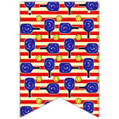 愛国的なピックボール赤白青アメリカ国旗 バンティングフラッグ (第2の旗)