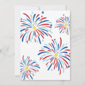 愛国的なピックボール&花火7月4日パーティー 招待状 (裏面)