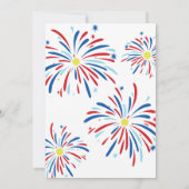 愛国的なピックボール&花火7月4日パーティー 招待状 (裏面)