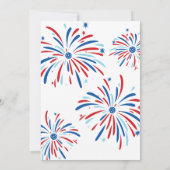愛国的なピックルボール & 花火 7月4日パーティー 招待状 (裏面)
