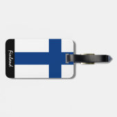 愛国的なフィンランド手荷物タグ，フィンランド国旗 ラゲッジタグ (裏面横)