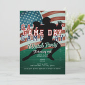 愛国的なフットボール観戦パーティー 招待状 (スタンド正面)