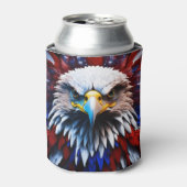 愛国的なフラクタルイーグルズティー 缶クーラー (缶正面)