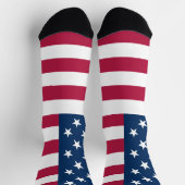 愛国的なフラグデザインの靴下 ソックス (上部)