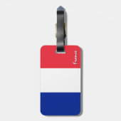 愛国的なフランスの荷物タグフランスの、国旗 ラゲッジタグ (裏面縦)