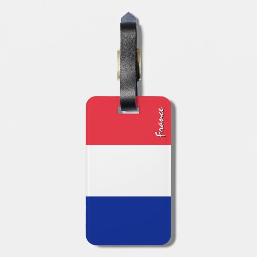 愛国的なフランスの荷物タグフランスの、国旗 ラゲッジタグ (裏面縦)