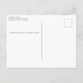 愛国的なフローラ赤白青ベビーシャワー インビテーションポストカード (裏面)