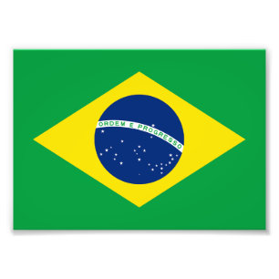 愛国的なブラジル国旗の写真プリント フォトプリント