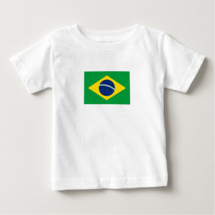愛国的なブラジル国旗ベビーTシャツ ベビーTシャツ
