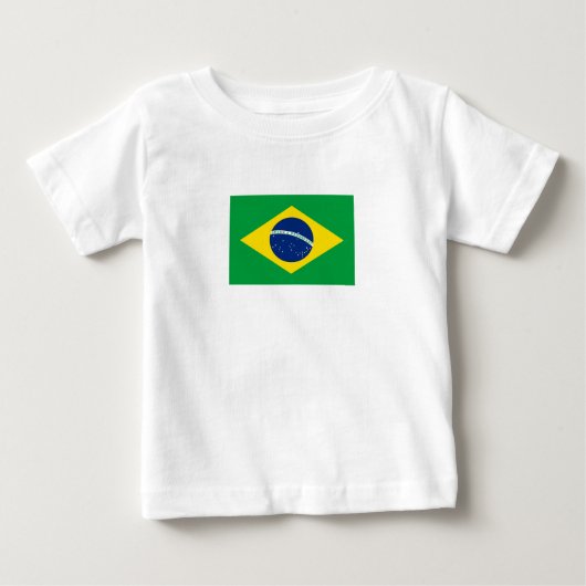 愛国的なブラジル国旗ベビーTシャツ ベビーTシャツ (正面)