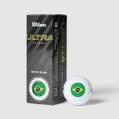 愛国的なブラジル国旗 ゴルフボール (パッケージ)