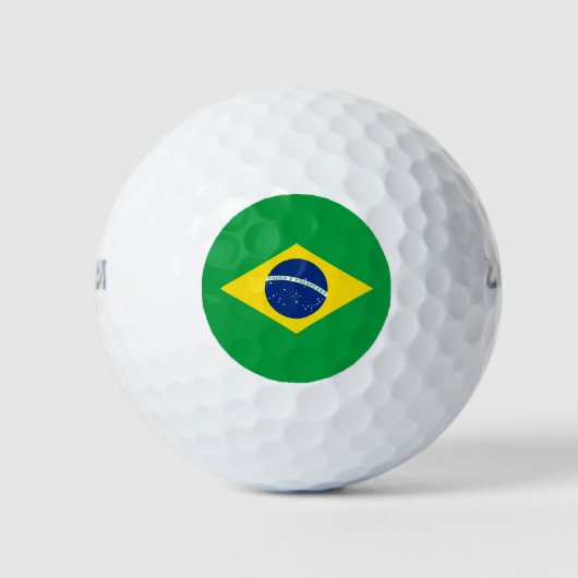 愛国的なブラジル国旗 ゴルフボール (正面)