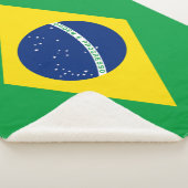 愛国的なブラジル国旗 シェルパブランケット (3/4)