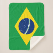 愛国的なブラジル国旗 シェルパブランケット (正面)