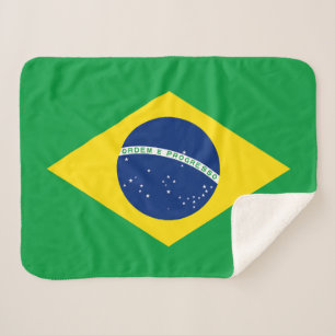 愛国的なブラジル国旗 シェルパブランケット
