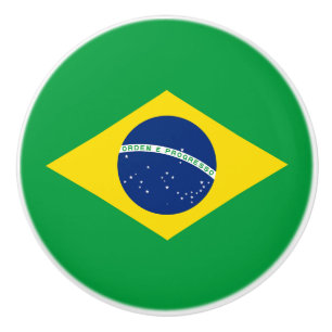 愛国的なブラジル国旗 セラミックノブ