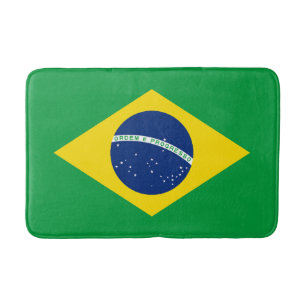 愛国的なブラジル国旗 バスマット