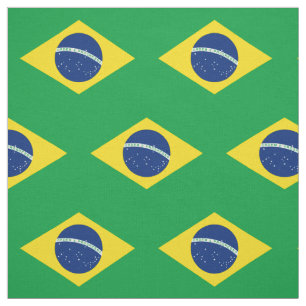 愛国的なブラジル国旗 ファブリック