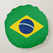 愛国的なブラジル国旗 ラウンドクッション (裏面)