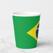愛国的なブラジル国旗 紙コップ (正面)