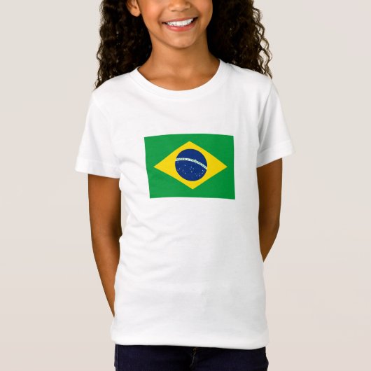 愛国的なブラジル国旗 Tシャツ (正面)