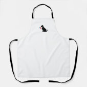 愛国的なブラックラボドッグシルエット米国国旗 エプロン (正面)