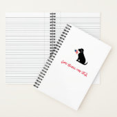 愛国的なブラックラボドッグシルエット米国国旗 ノートブック (内側)