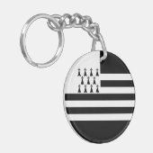 愛国的なブリタニー国旗のキーチェーン キーホルダー (正面左)