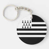 愛国的なブリタニー国旗のキーチェーン キーホルダー (正面)