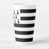 愛国的なブリタニー国旗 カフェラテマグ (正面)