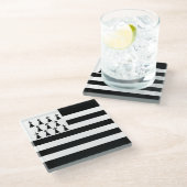 愛国的なブリタニー国旗 ガラスコースター (アングル)