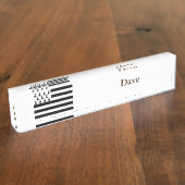 愛国的なブリタニー国旗 デスクネームプレート (側面)