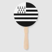 愛国的なブリタニー国旗 ハンドファン (裏面)