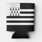 愛国的なブリタニー国旗 缶クーラー (正面)