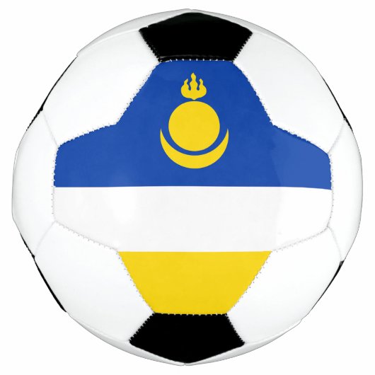 愛国的なブリヤート共和国旗 サッカーボール (正面)