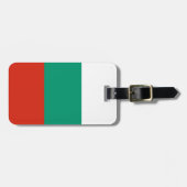 愛国的なブルガリア国旗のスーツケースタグ ラゲッジタグ (正面横)