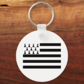 愛国的なブルターニュの旗 キーホルダー (正面)
