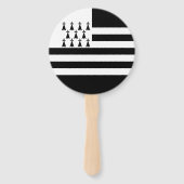 愛国的なブルターニュの旗 ハンドファン (裏面)